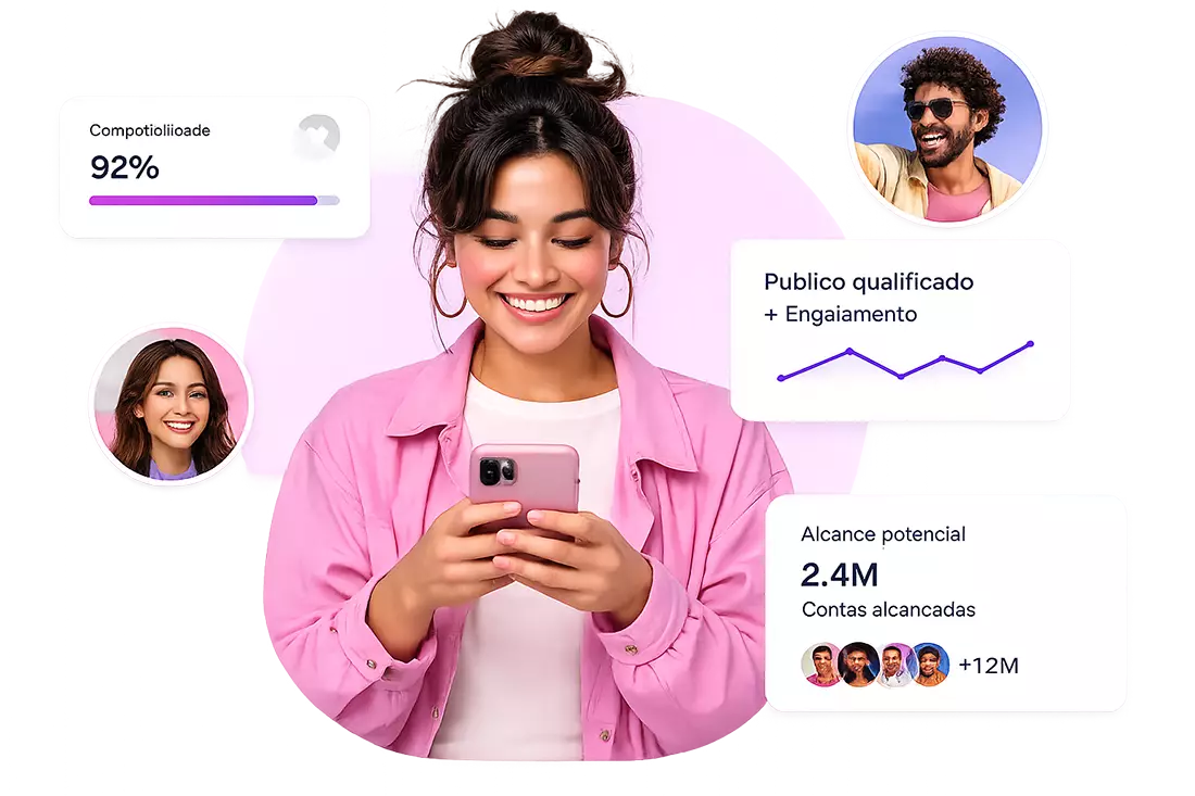 Creator produzindo conteúdo para campanha